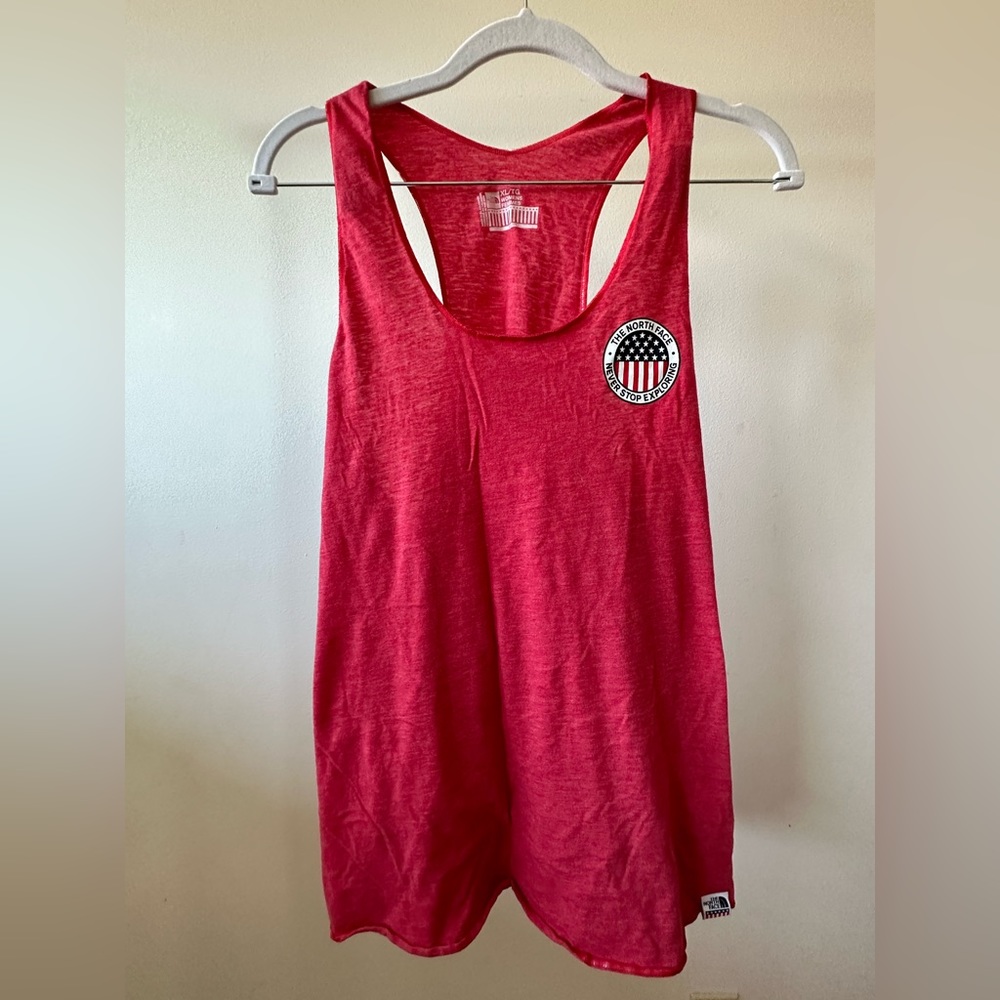 The North Face Red Muscle Tank Top